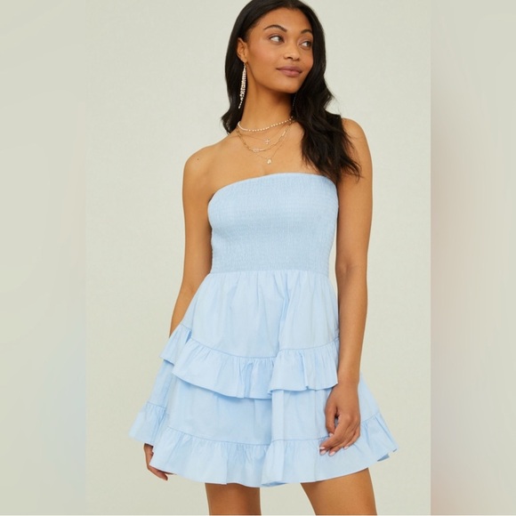 Altar'd State Dresses & Skirts - altard state Harper strapless ruffle dress. Dance Flirty Fun